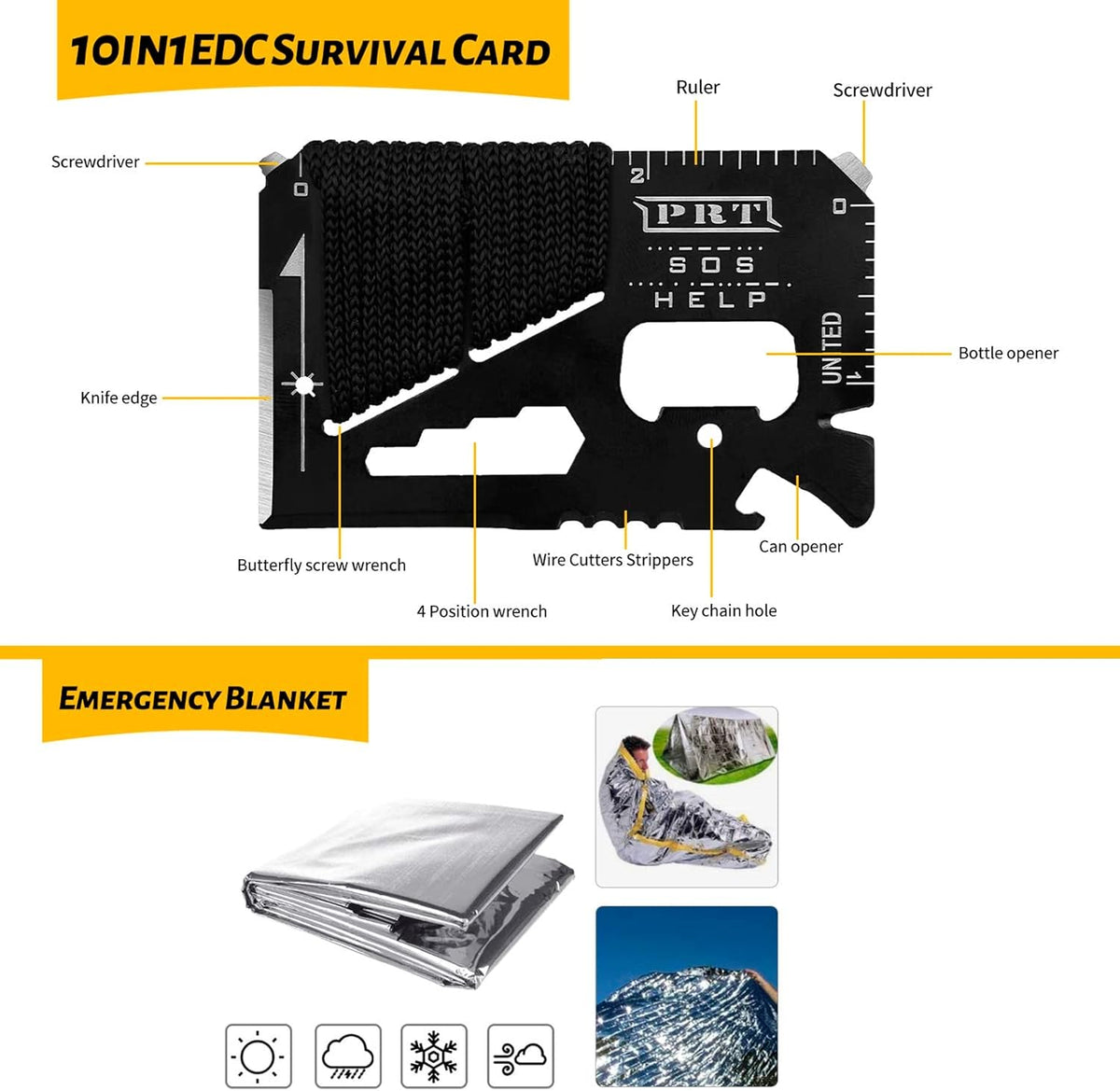 VOTAGOO® Emergency Survival Gear Kits 60 in 1